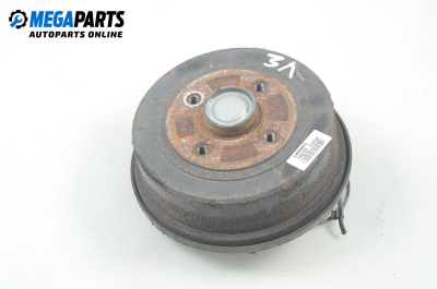 Achsschenkel radnabe mit bremstrommel for Opel Corsa C 1.2, 75 hp, hecktür, 3 türen, 2002, position: links, rückseite