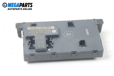 Door module for Mercedes-Benz C-Class 203 (W/S/CL) 2.2 CDI, 143 hp, sedan, 5 doors automatic, 2000 № А 203 820 04 26