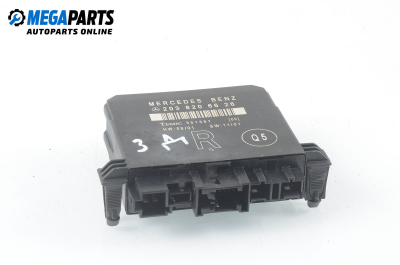 Door module for Mercedes-Benz C-Class 203 (W/S/CL) 2.6, 170 hp, station wagon, 5 doors automatic, 2002 № 203 820 66 26