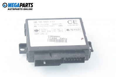 Central lock module for Opel Zafira A 1.8 16V, 116 hp, minivan, 1999 № 90 560 112