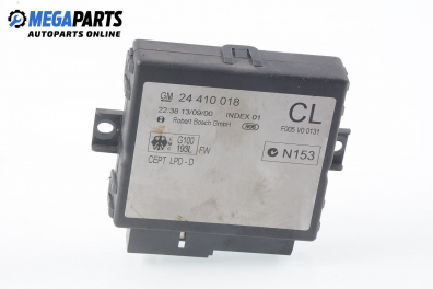 Central lock module for Opel Zafira A 1.6 16V, 101 hp, minivan, 2000 № 24 410 018