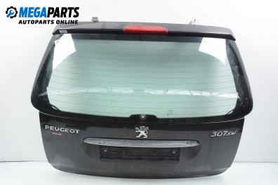 Boot lid for Peugeot 307 2.0 16V, 136 hp, station wagon automatic, 2002, position: rear