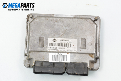 ECU for Volkswagen Polo (9N) 1.2 12V, 64 hp, hatchback, 2002 № 03E 906 033