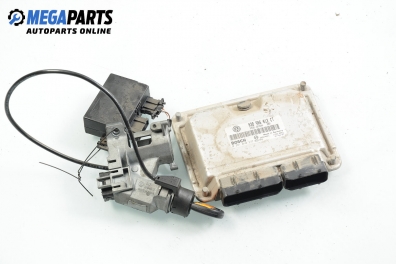 ECU incl. ignition key and immobilizer for Volkswagen Polo (6N/6N2) 1.9 SDI, 64 hp, hatchback, 5 doors, 2001 № Bosch 0 281 010 377