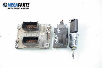 ECU incl. ignition key and immobilizer for Opel Corsa C 1.0, 58 hp, 3 doors, 2002 № Bosch 0 261 207 960