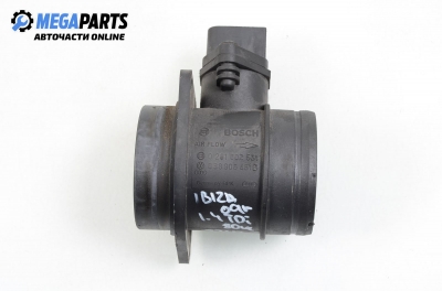 Air mass flow meter for Seat Ibiza 1.4 TDI, 80 hp, 3 doors, 2009 № Bosch 0 281 002 531