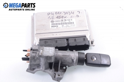 ECU mit zündschlüssel für Volkswagen Passat 1.8 T 20V, 150 hp, combi, 2001 № Bosch 0 261 207 636