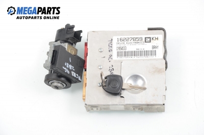 ECU incl. ignition key and immobilizer for Opel Tigra 1.6 16V, 106 hp, 1996 № 16227859