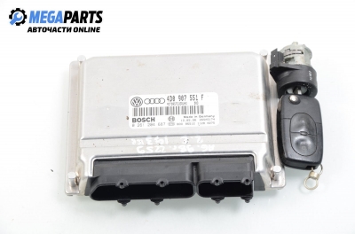 ECU cu cheie de contact pentru Audi A6 (C5) 2.8 Quattro, 193 cp, combi, 1998 № Bosch 0 261 204 687