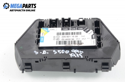 Door module for Mercedes-Benz S W220 5.0, 306 hp, 1999, position: rear - right № 220 821 16 58