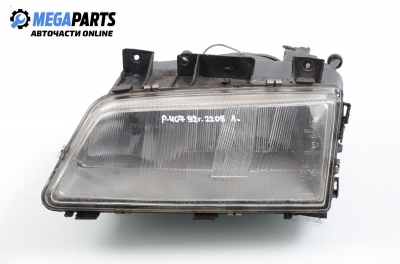 Headlight for Peugeot 405 1.9, 147 hp, sedan, 1992, position: left