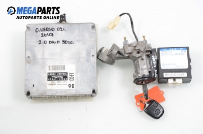 ECU mit zündschlüssel und wegfahrsperre für Toyota Corolla Verso 2.0 D-4D, 90 hp, 2002 № 89661-13060