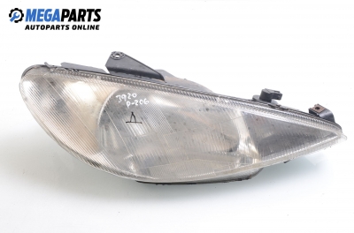 Headlight for Peugeot 206 1.9 D, 69 hp, hatchback, 3 doors, 1999, position: right