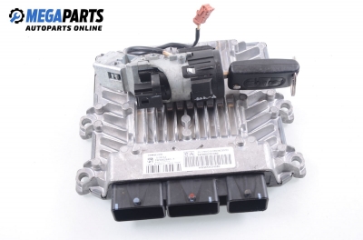 ECU cu cheie de contact pentru Peugeot 407 2.0 HDi, 136 cp, sedan, 2006 № Siemens 5WS40264C-T