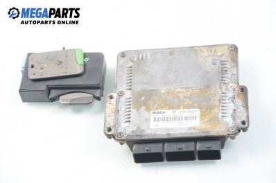 ECU mit leser und karte für Renault Laguna II (X74) 1.9 dCi, 120 hp, combi, 2001 № Bosch 0 281 010 556