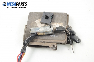 ECU incl. ignition key and immobilizer for Peugeot 106 1.0, 50 hp, 3 doors, 1996 № Bosch 0 261 203 943