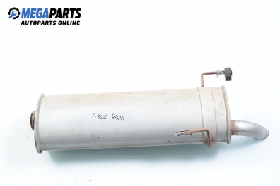 Rear muffler for Peugeot 306 1.4, 75 hp, hatchback, 1995