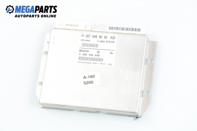 ABS control module for Mercedes-Benz A-Class W168 1.6, 102 hp, 5 doors, 1999 № Bosch 0 265 109 499