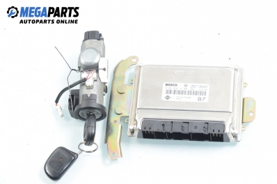 ECU incl. ignition key for Nissan Almera (N16) 2.2 Di, 110 hp, hatchback, 5 doors, 2002 № Bosch 0 281 010 141