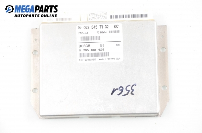 ESP+BAS module for Mercedes-Benz A-Class W168 1.4, 82 hp, 5 doors, 1999 № Bosch 0 265 109 425