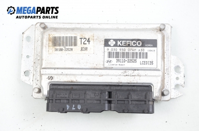 ECU für Hyundai Accent 1.3, 75 hp, hecktür, 5 türen, 2001 № 39110-22525