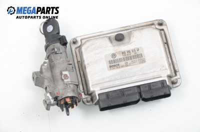 ECU mit zündschlüssel für Volkswagen Polo (9N/9N3) 1.4 TDI, 75 hp, 3 türen, 2003 № Bosch 0 281 010 865