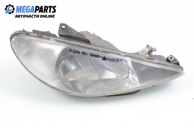 Headlight for Peugeot 206 1.4, 75 hp, hatchback, 5 doors, 1999, position: right