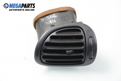 AC heat air vent for Peugeot 206 1.4, 75 hp, 3 doors, 2001