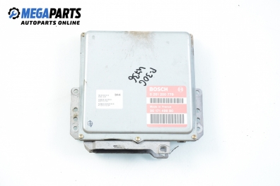 ECU für Peugeot 306 1.4, 75 hp, hecktür, 5 türen, 1993 № Bosch 0 261 200 778