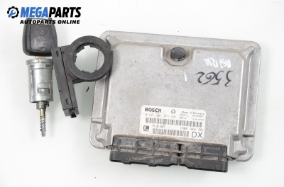 ECU cu cheie de contact și imobilizator pentru Opel Astra G 2.0 DI, 82 cp, combi, 1999 № Bosch 0 281 001 971