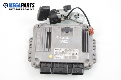 ECU cu cheie de contact pentru Peugeot 407 1.6 HDi, 109 cp, sedan, 2004 № Bosch 0 281 011 558