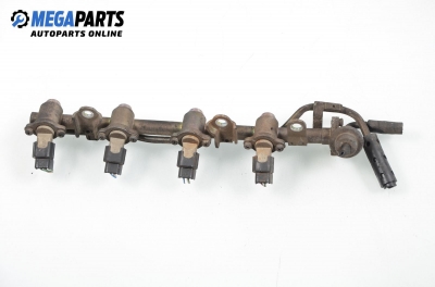 Fuel rail with injectors for Nissan Micra (K11C) 1.3 16V, 75 hp, 3 doors, 1998