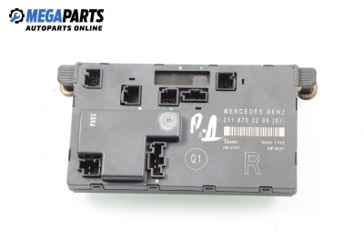 Door module for Mercedes-Benz E-Class 211 (W/S) 2.0 CDI, 136 hp, sedan automatic, 2008, position: front - right № 211 870 22 85 