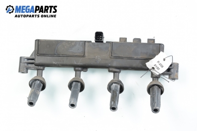 Ignition coil for Peugeot 206 1.6, 89 hp, hatchback, 1999