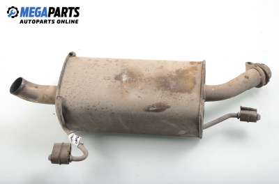 Rear muffler for Opel Corsa C 1.7 DI, 65 hp, truck, 2005