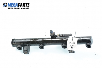Fuel rail for Peugeot 406 2.0 16V, 135 hp, coupe, 2000
