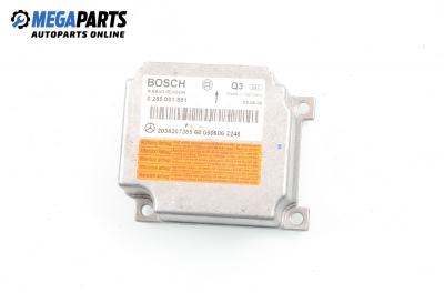 Airbag module for Mercedes-Benz CLK-Class 209 (C/A) 3.2 CDI, 224 hp, coupe automatic, 2005 № Bosch 0 285 001 881