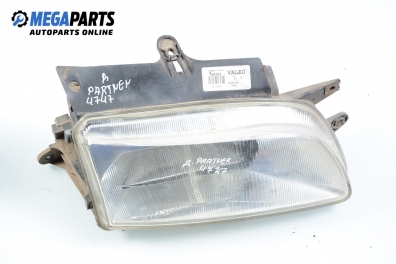 Headlight for Peugeot Partner 1.9 D, 69 hp, 2001, position: right Valeo