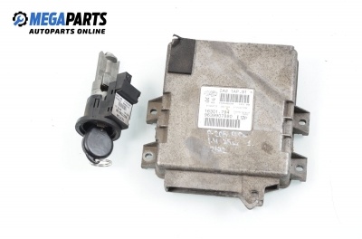 ECU incl. ignition key and immobilizer for Peugeot 206 1.4, 75 hp, hatchback, 3 doors, 2000 № IAW 1AP.81