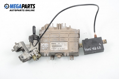 ECU mit zündschlüssel und wegfahrsperre für Volkswagen Golf III 1.6, 75 hp, 5 türen, 1995 № Bosch 0 261 203 314/315