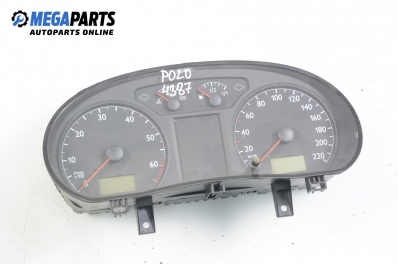 Instrument cluster for Volkswagen Polo (9N/9N3) 1.2 12V, 64 hp, hatchback, 5 doors, 2003