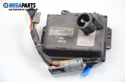 ECU incl. ignition key and immobilizer for Peugeot 106 1.0, 50 hp, 3 doors, 1998 № Bosch 0 261 204 625