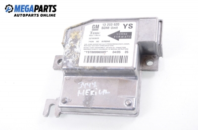 Airbag module for Opel Meriva A 1.7 CDTI, 100 hp, 2005 № GM 13 203 620