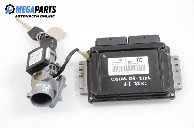 ECU incl. ignition key and immobilizer for Chevrolet Kalos 1.2, 72 hp, 3 doors, 2005 № 1AYJ96376652