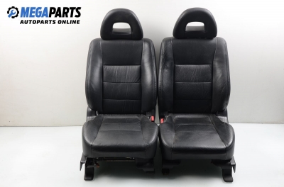 Leather seats with electric adjustment and heating for Mitsubishi Pajero 3.2 Di-D, 160 hp, 5 doors, 2002