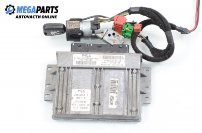 ECU cu cheie de contact pentru Peugeot 307 1.4, 75 cp, hatchback, 5 uși, 2001 № 963844258-03