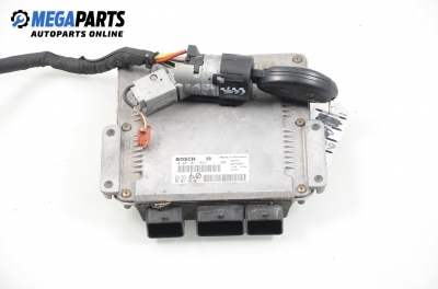 ECU mit zündschlüssel für Peugeot 807 2.2 HDi, 128 hp, 2002 № Bosch 0 281 011 033