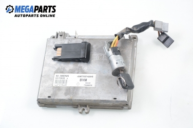 ECU mit zündschlüssel und wegfahrsperre für Renault Clio I 1.4, 80 hp, 3 türen, 1997 № HOM7700749946