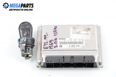 ECU incl. ignition key and immobilizer for BMW 3 (E46) 2.0 D, 136 hp, sedan, 1999 № Bosch 0 281 001 445