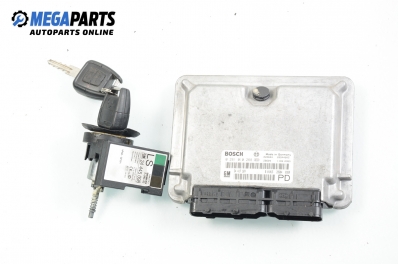 ECU cu cheie de contact și imobilizator pentru Opel Zafira A 2.0 16V DTI, 101 cp, 2002 № Bosch 0 281 010 268